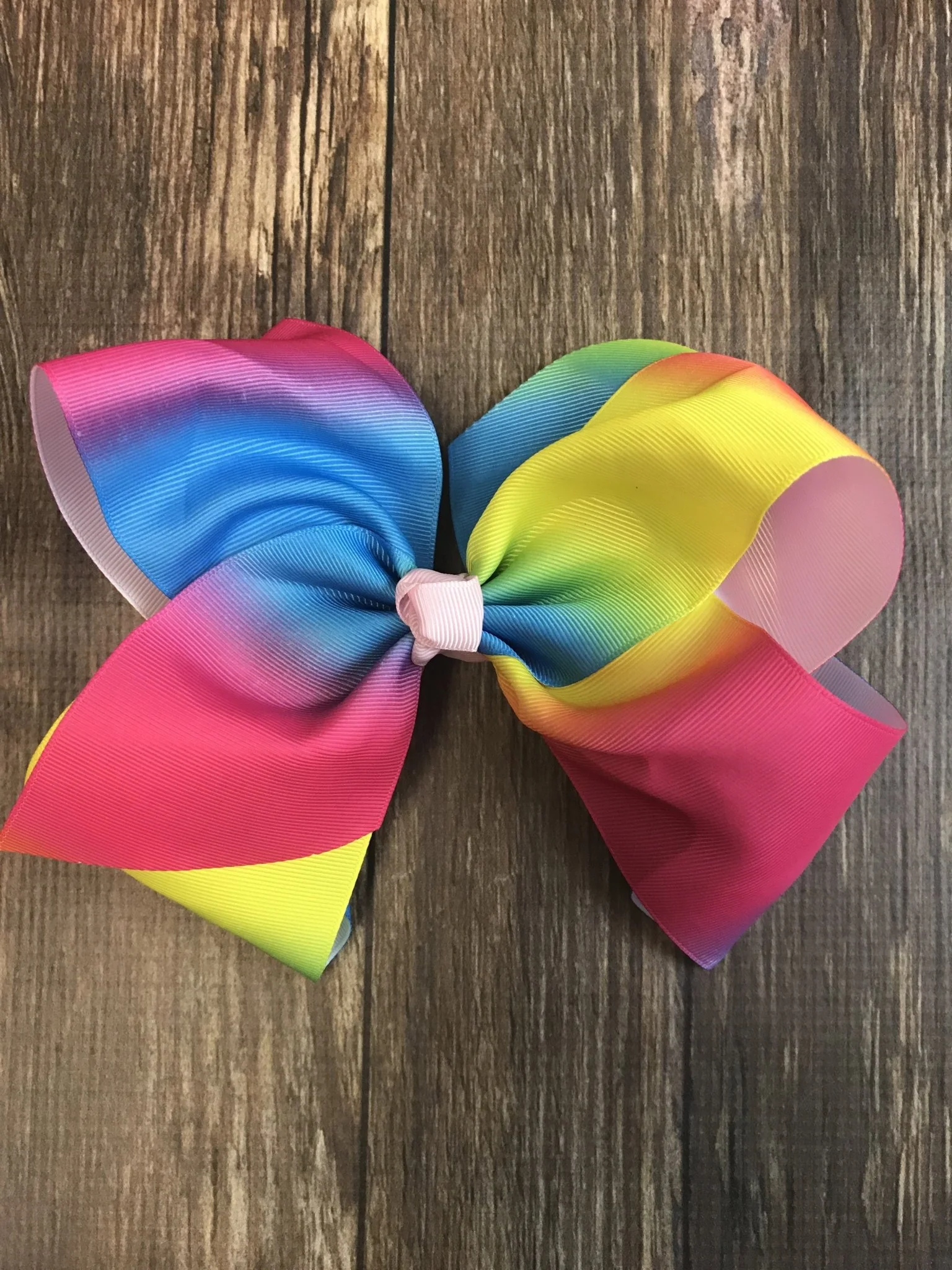 Rainbow Print Texas Size Hair Bows - Image 10