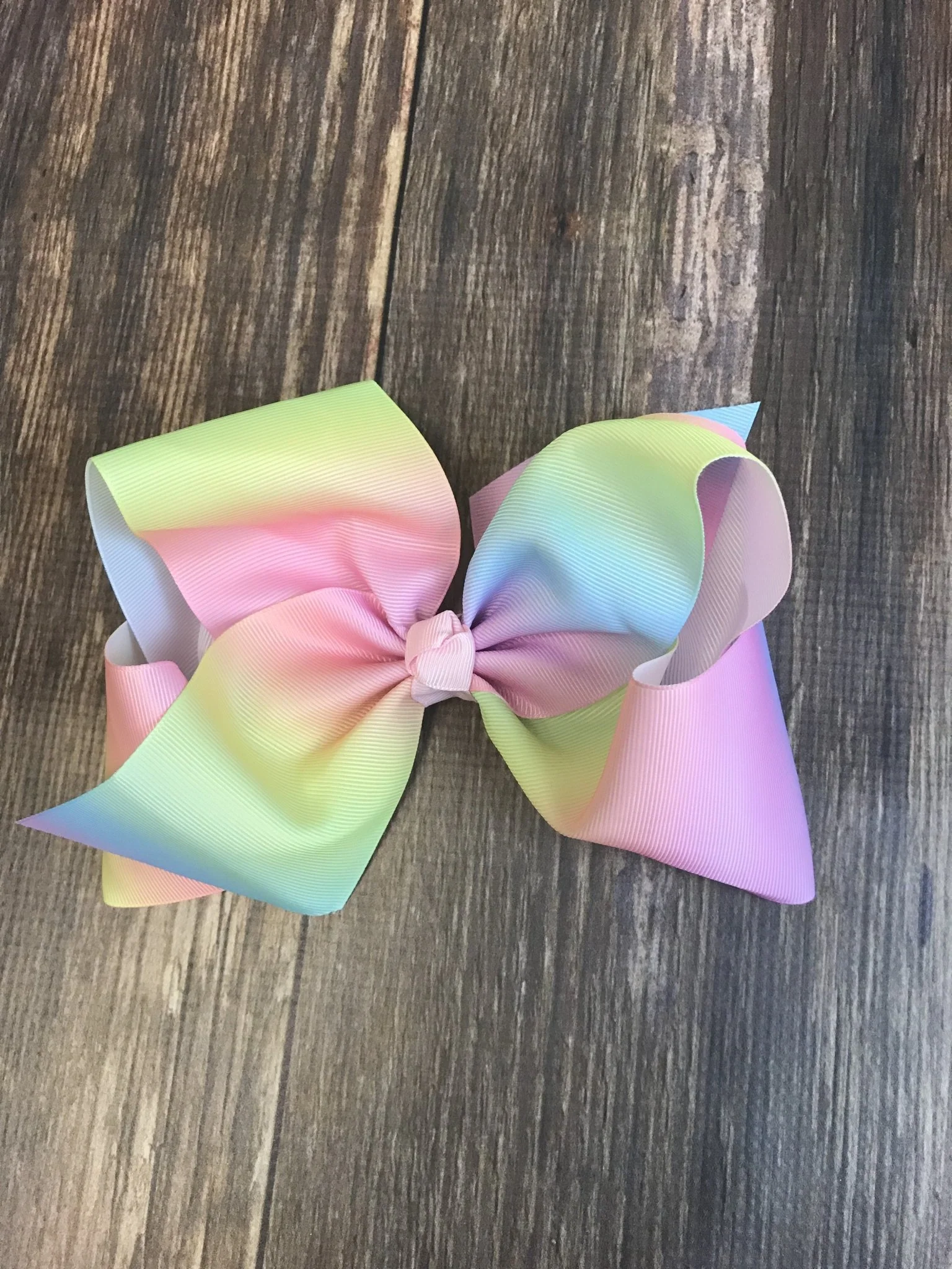 Rainbow Print Texas Size Hair Bows - Image 9