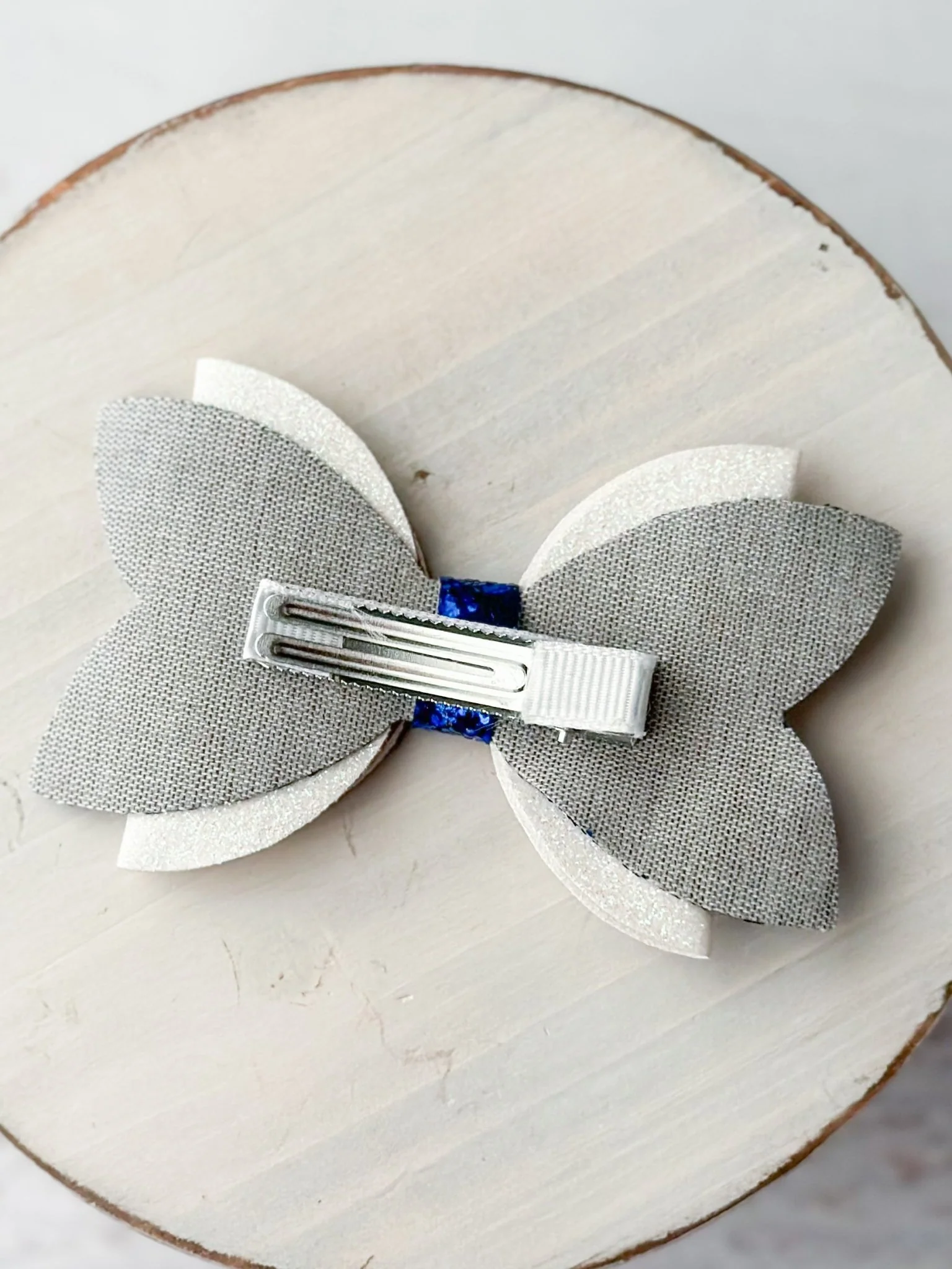 Red, White, & Blue Glittery Bow Clippie - Image 2