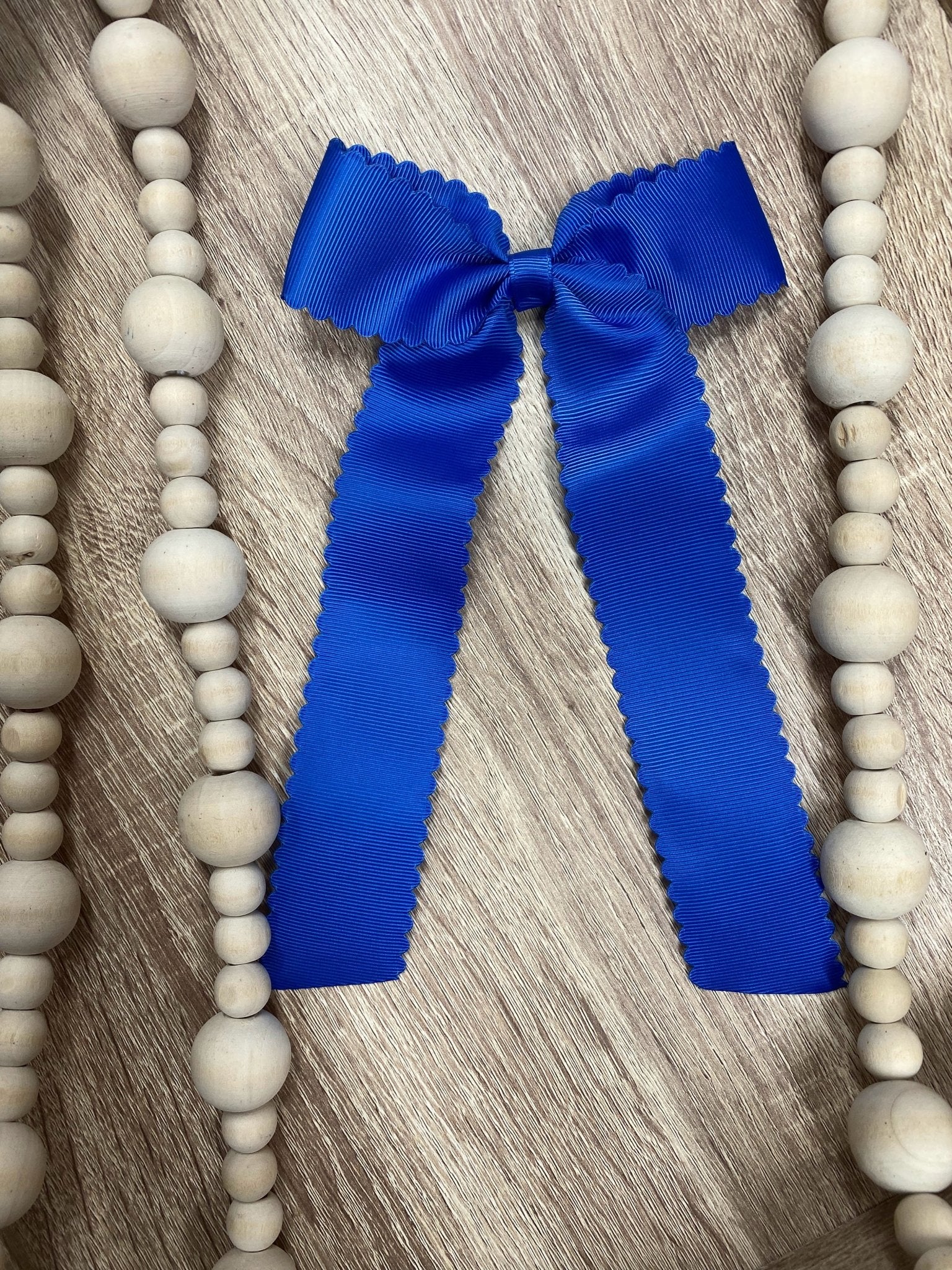 Scalloped Long Tail Bow with Alligator Clip - Image 10