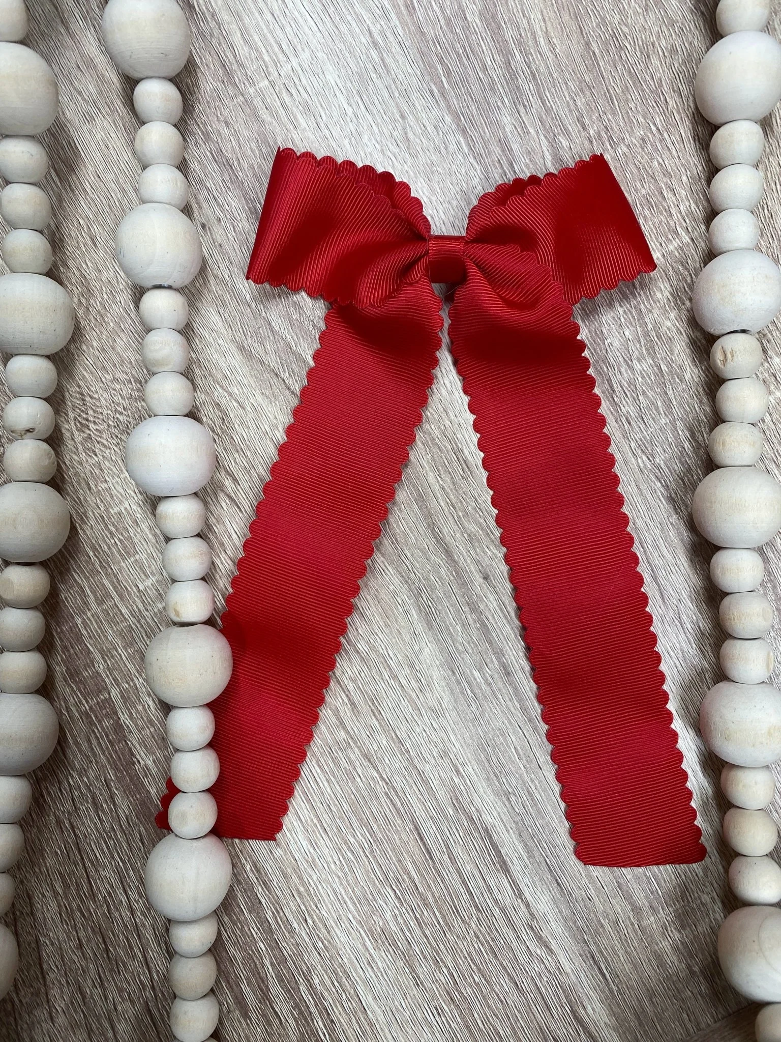 Scalloped Long Tail Bow with Alligator Clip - Image 14