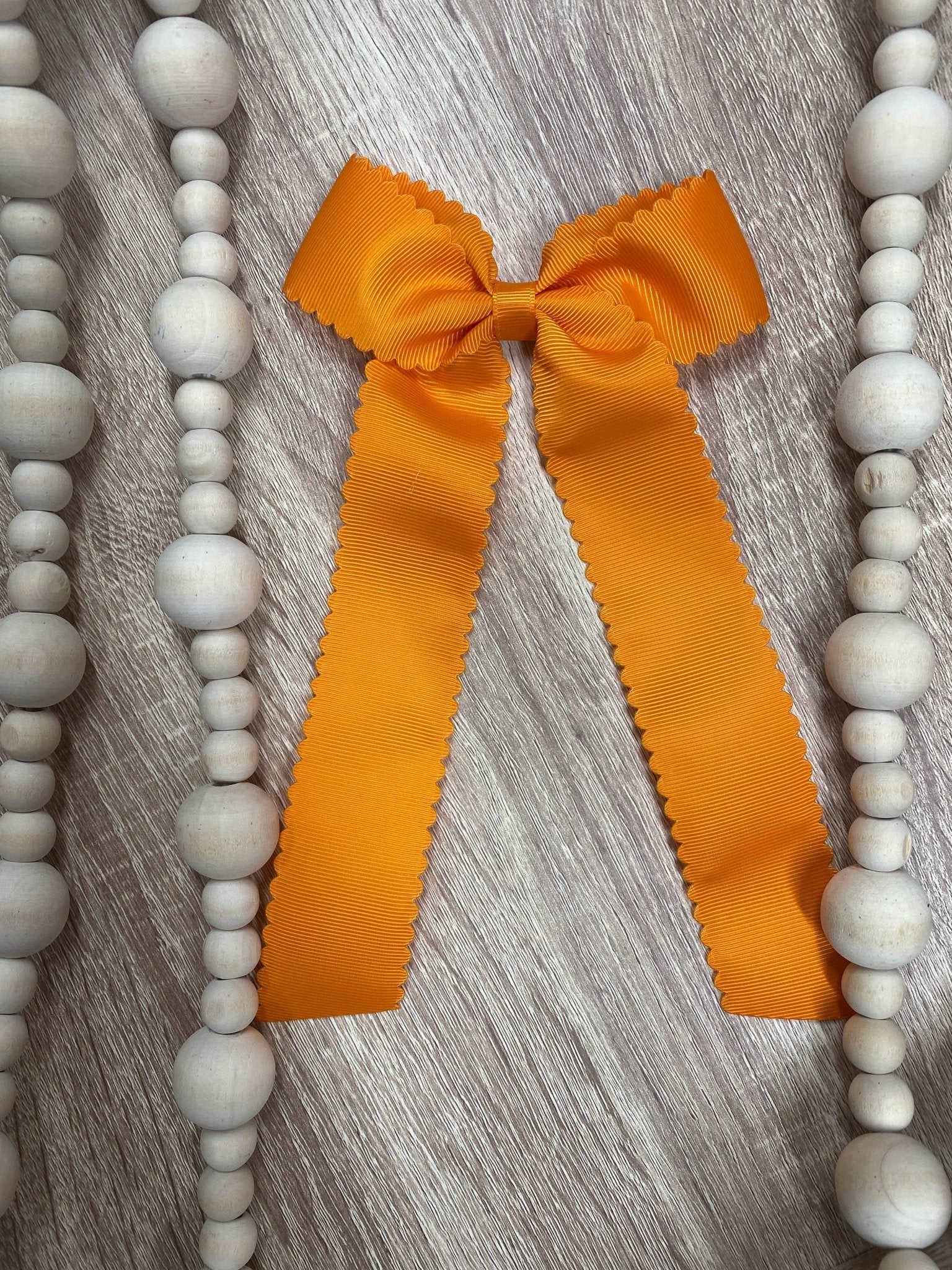 Scalloped Long Tail Bow with Alligator Clip - Image 9