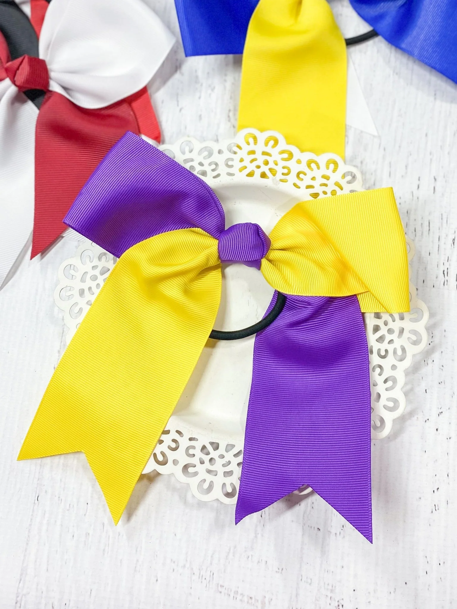 School Spirit Cheer Bows - Pony O - 6" - Image 10