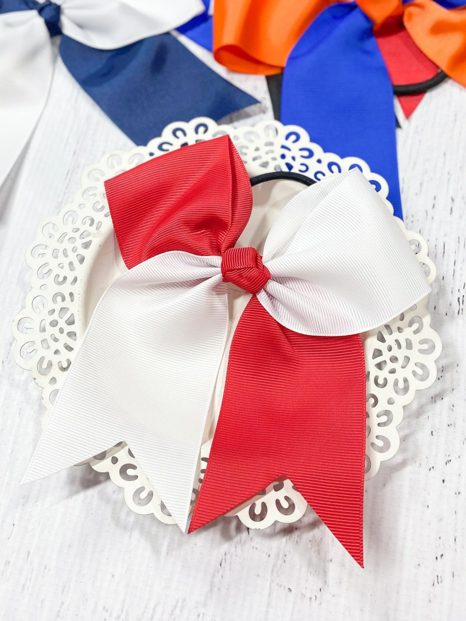School Spirit Cheer Bows - Pony O - 6" - Image 3