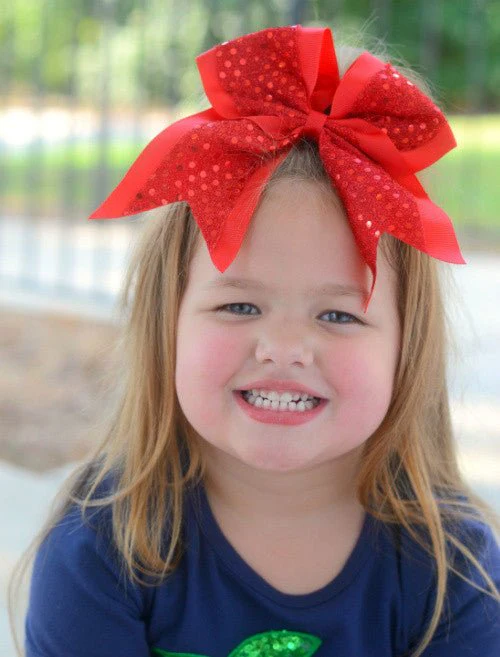 Sequin Cheer Hair Bows | Alligator Clip - Image 2