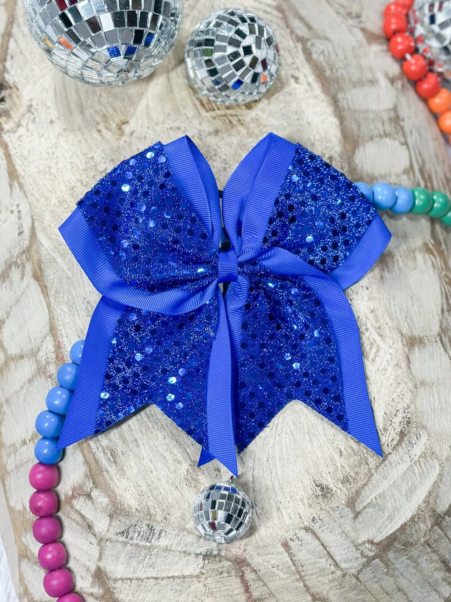 Sequin Cheer Hair Bows | Alligator Clip - Image 3