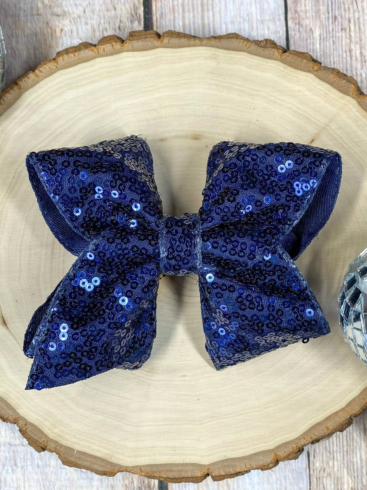 4.5" Sequin Hair Bow for Girls Sparkle Boutique Bow for Holidays & Parties | Alligator Clip - Image 10