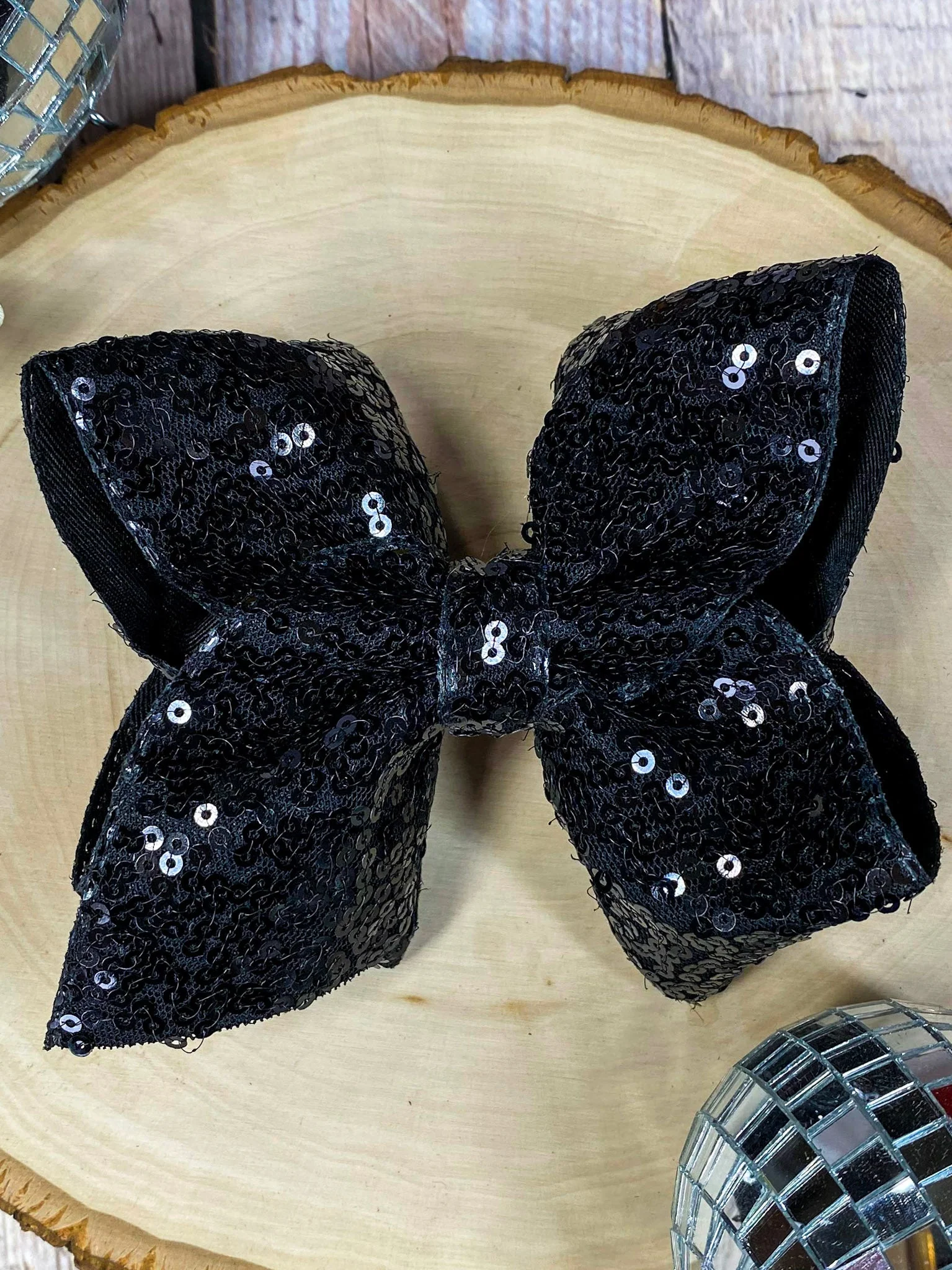 4.5" Sequin Hair Bow for Girls Sparkle Boutique Bow for Holidays & Parties | Alligator Clip - Image 12
