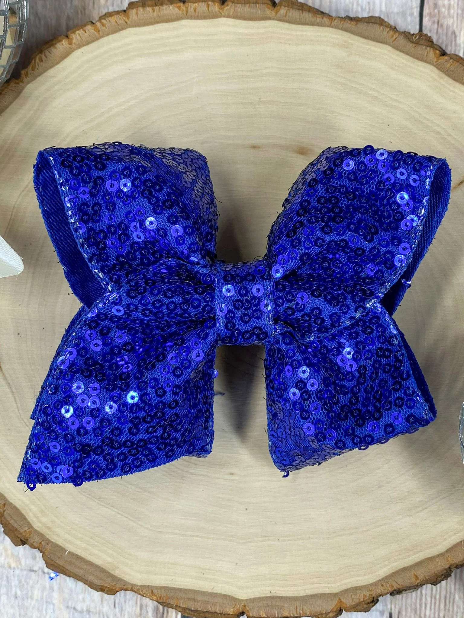 4.5" Sequin Hair Bow for Girls Sparkle Boutique Bow for Holidays & Parties | Alligator Clip - Image 9