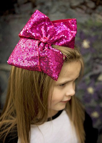 6.5" Sequin Texas Size Hair Bows | Alligator Clip - Image 5