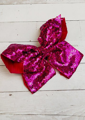 6.5" Sequin Texas Size Hair Bows | Alligator Clip - Image 7