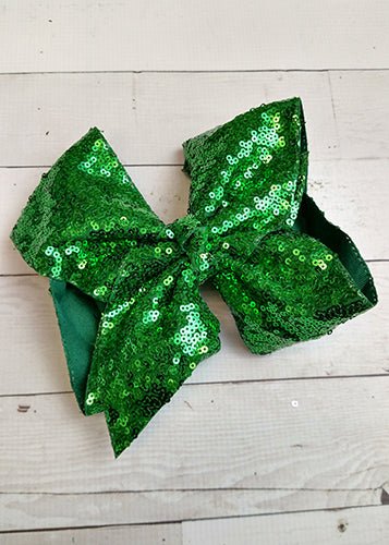 6.5" Sequin Texas Size Hair Bows | Alligator Clip - Image 9