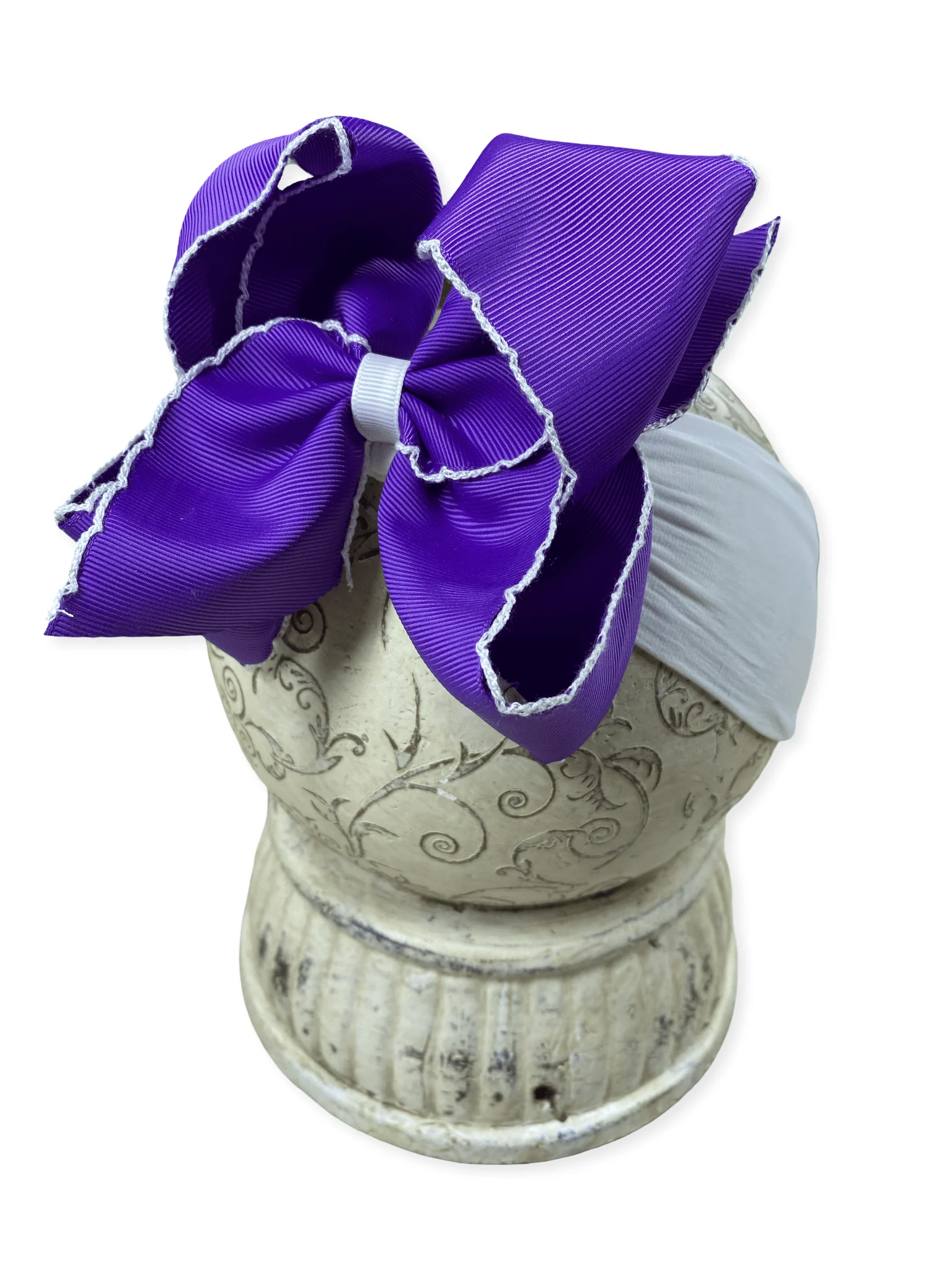 Soft Interchangeable Headbands | Baby Girls Nylon Add-a-Bow Headband - Image 4