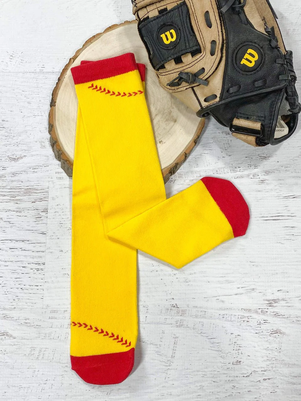 Softball Stitches Tube Socks