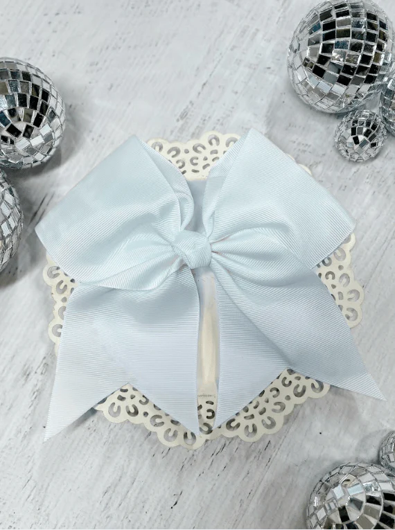 6" Solid Cheer Bow | Alligator Clip - Image 4