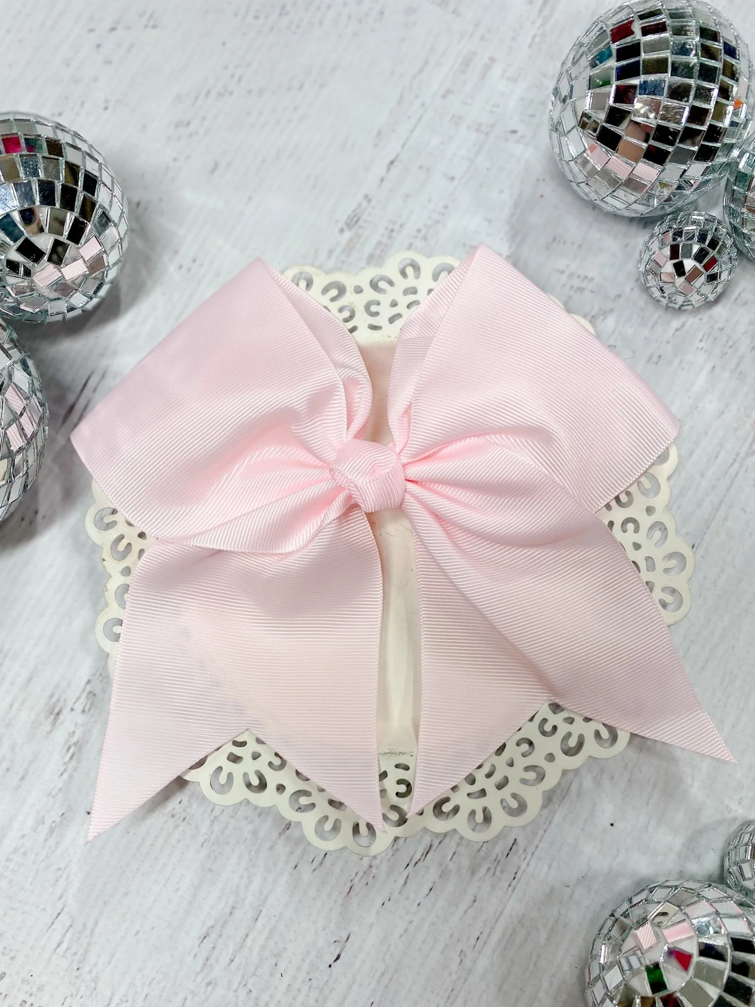6" Solid Cheer Bow | Alligator Clip - Image 5