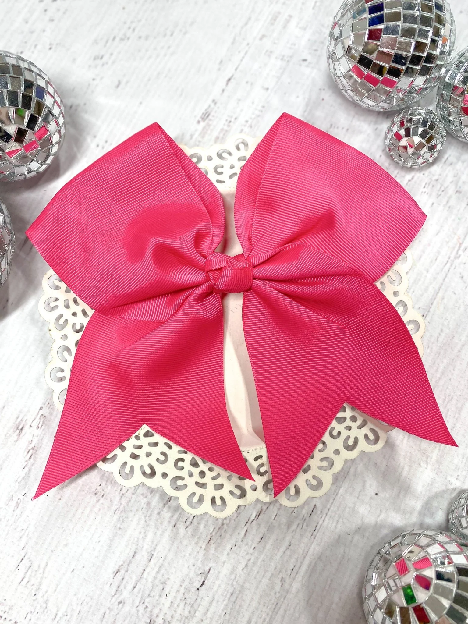 6" Solid Cheer Bow | Alligator Clip - Image 6