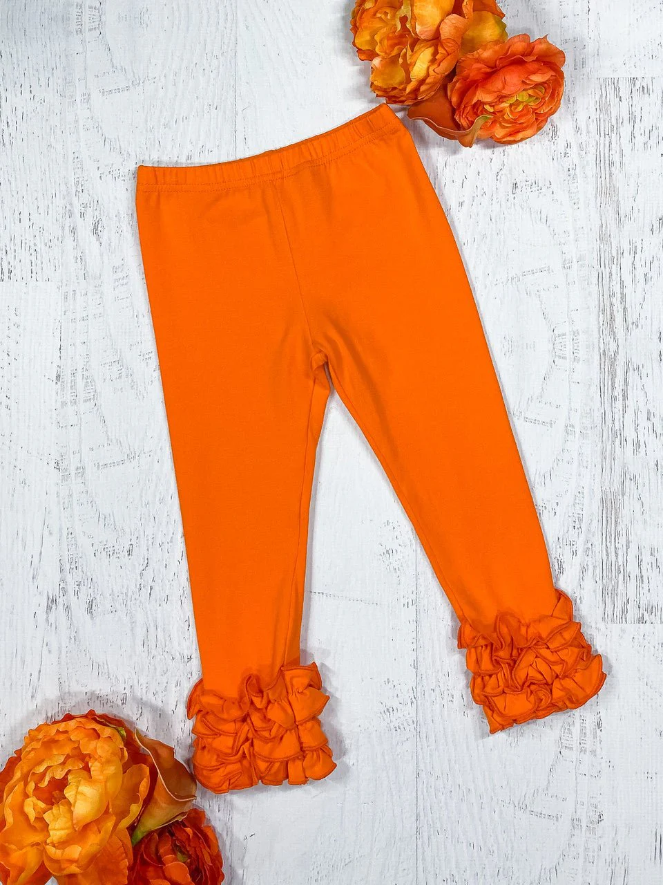 Solid Ruffled Fitted Icing Leggings - Image 13