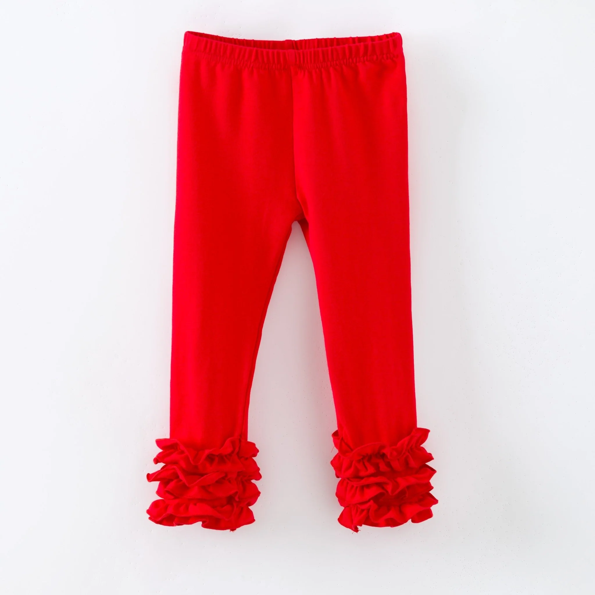 Solid Ruffled Fitted Icing Leggings - Image 3
