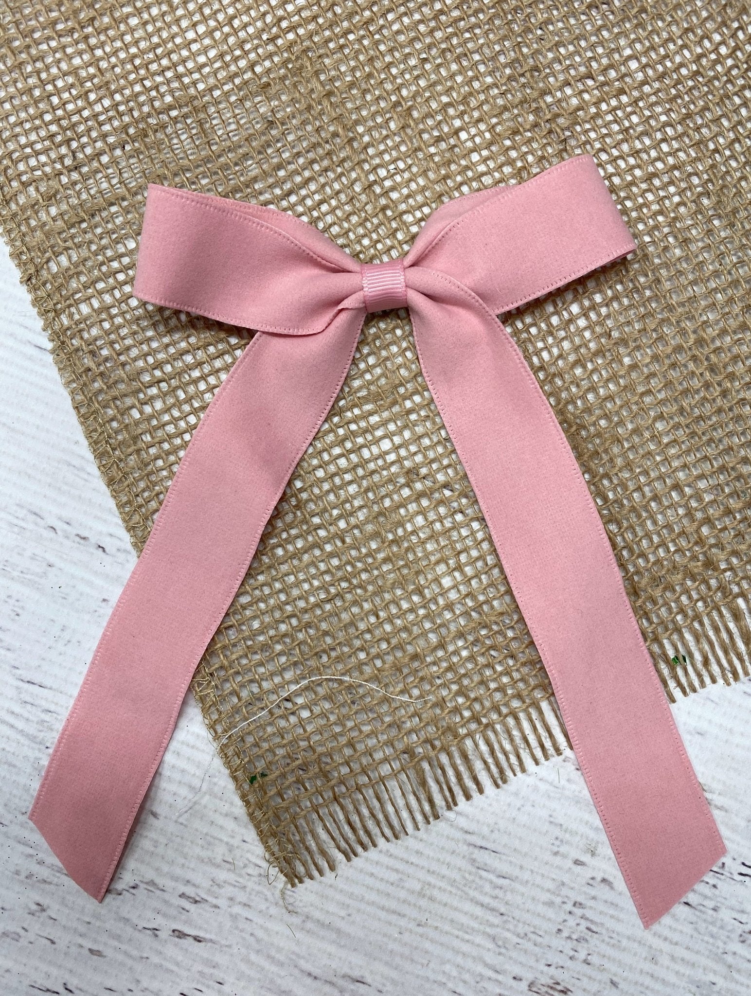 Suede Ribbon Long Tail Hair Bow- Thin - Image 3