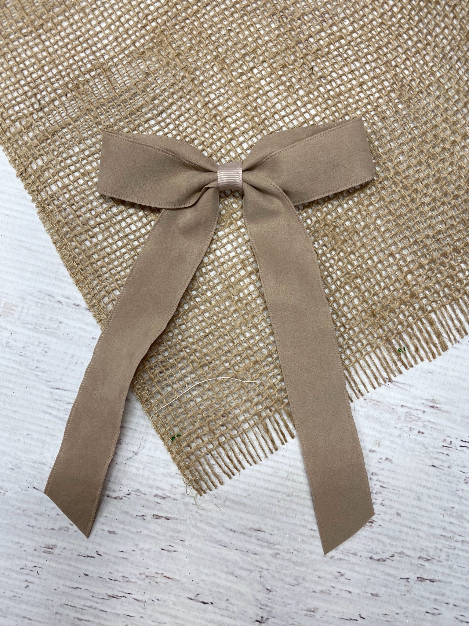 Suede Ribbon Long Tail Hair Bow- Thin - Image 4