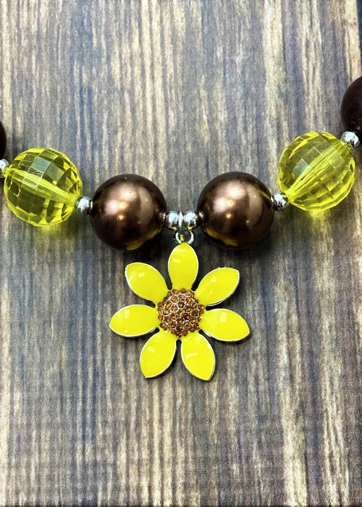Sunflower Chunky Bead Necklace - Image 3