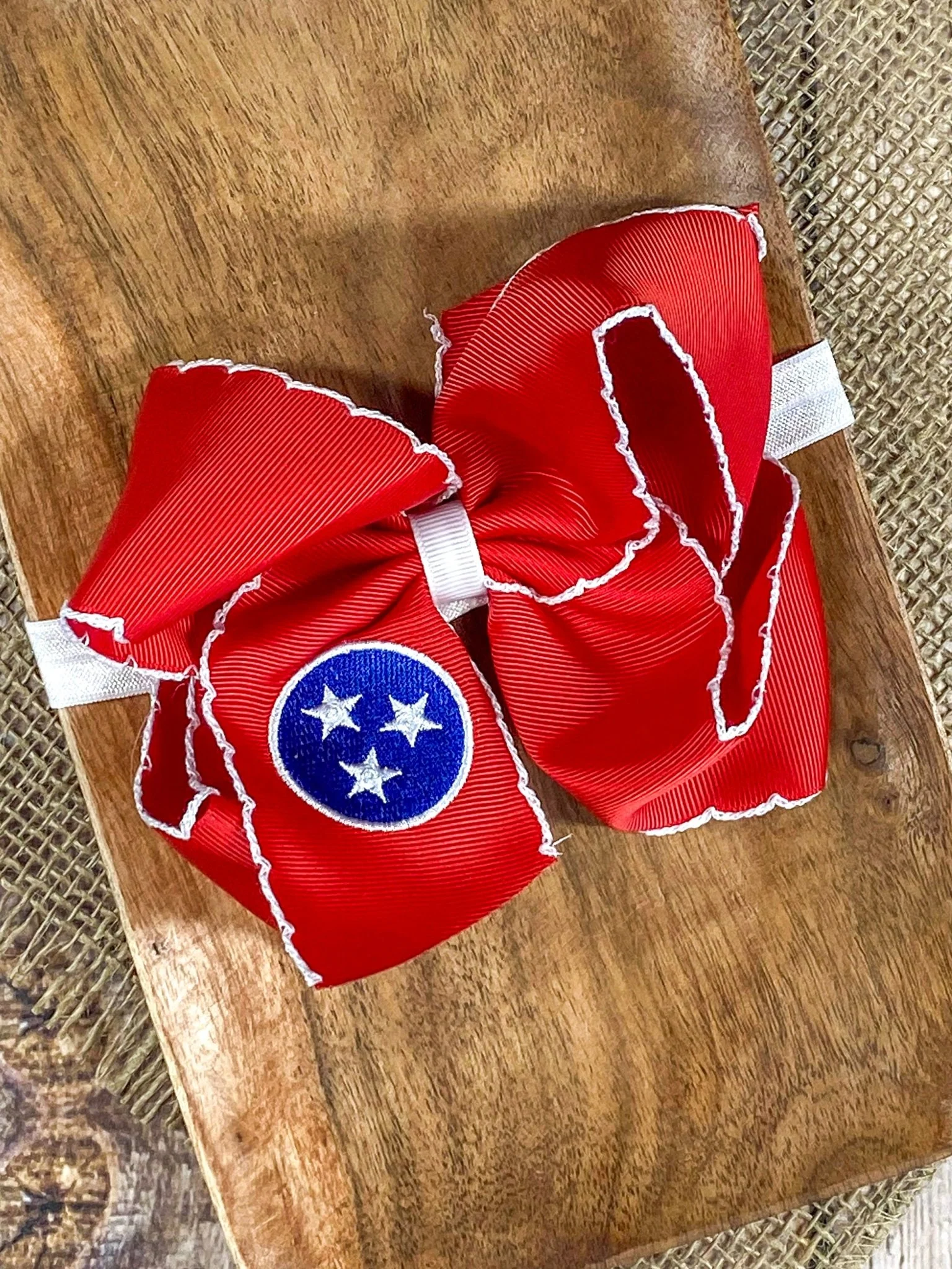 Tennessee Moonstitch Hair Bow | Clip or Headband - Image 4