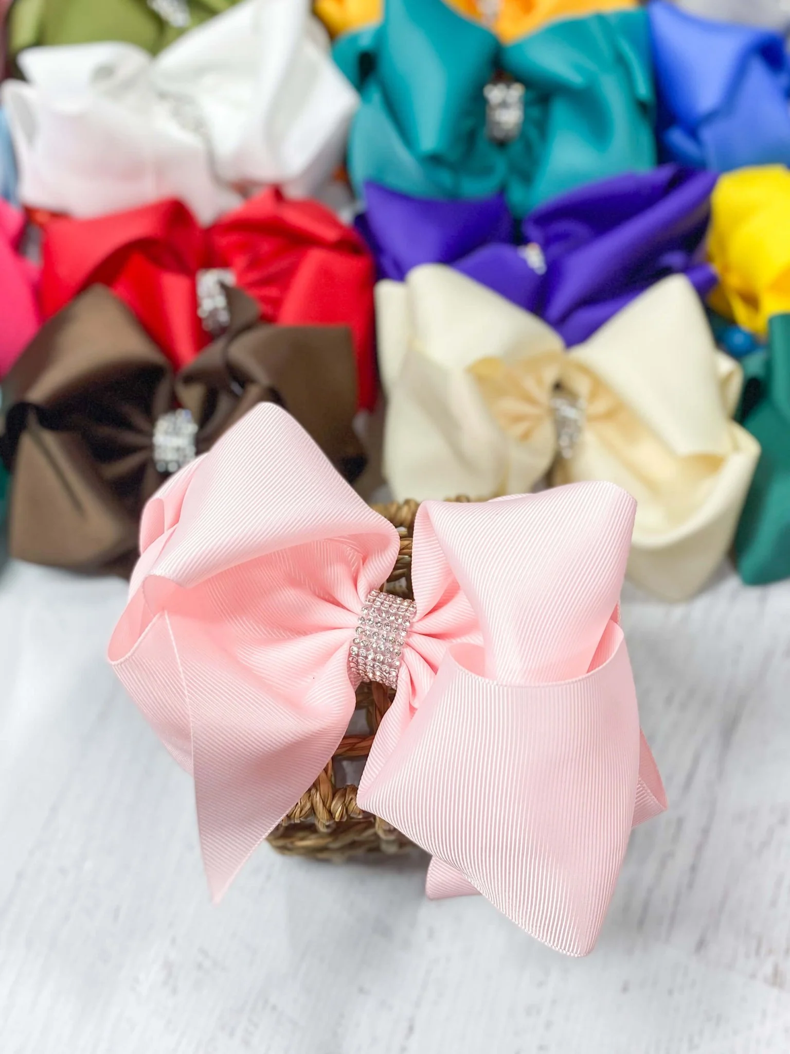 5.5" Oversize Rhinestone Center Knot Hair Bow | Alligator or French Clip - Image 13