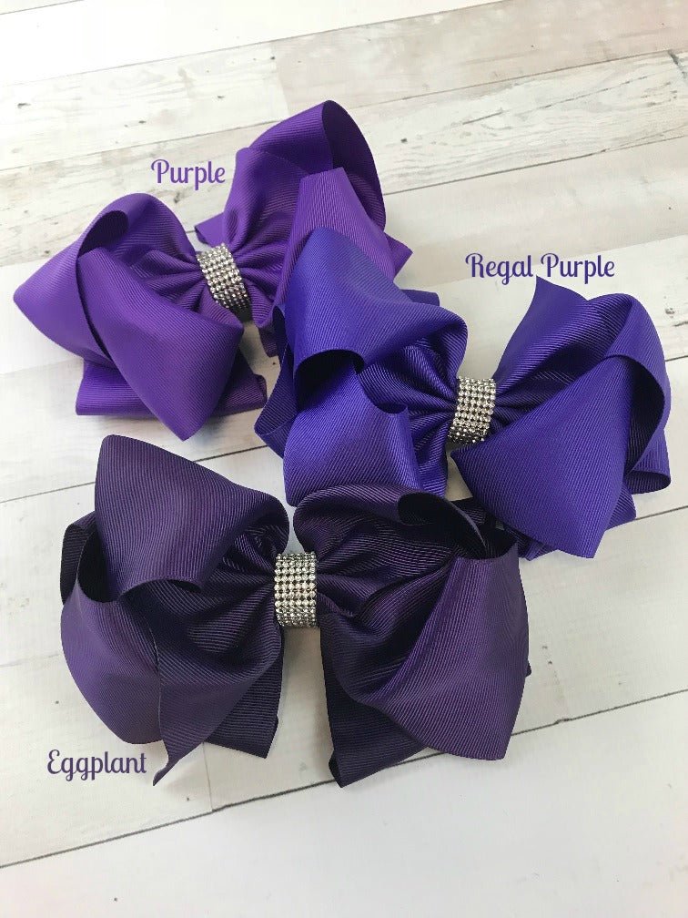 5.5" Oversize Rhinestone Center Knot Hair Bow | Alligator or French Clip - Image 18