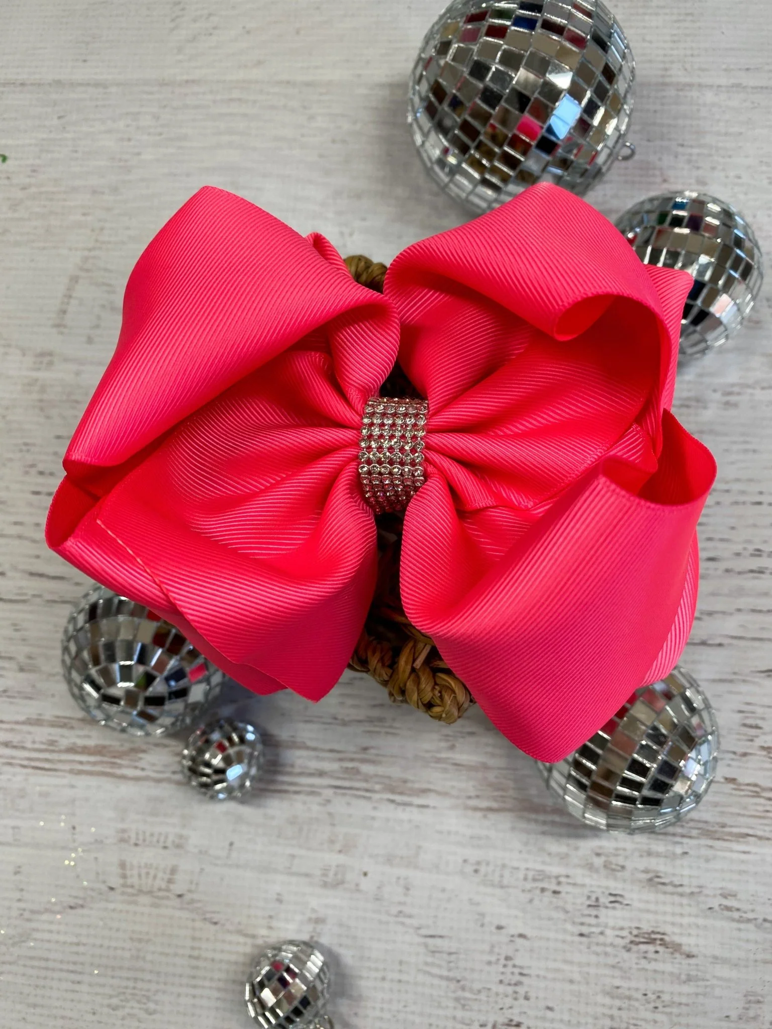 5.5" Oversize Rhinestone Center Knot Hair Bow | Alligator or French Clip - Image 44