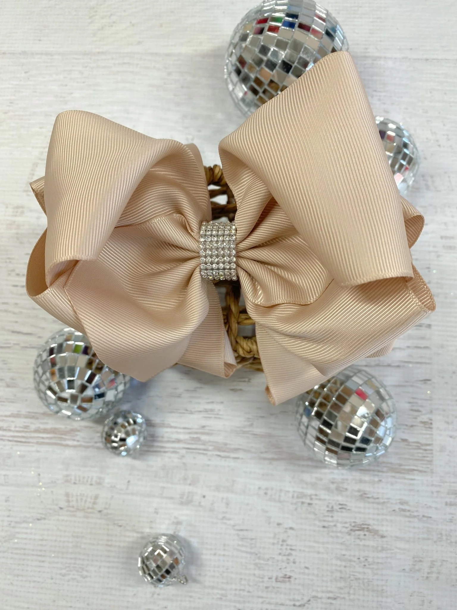 5.5" Oversize Rhinestone Center Knot Hair Bow | Alligator or French Clip - Image 45