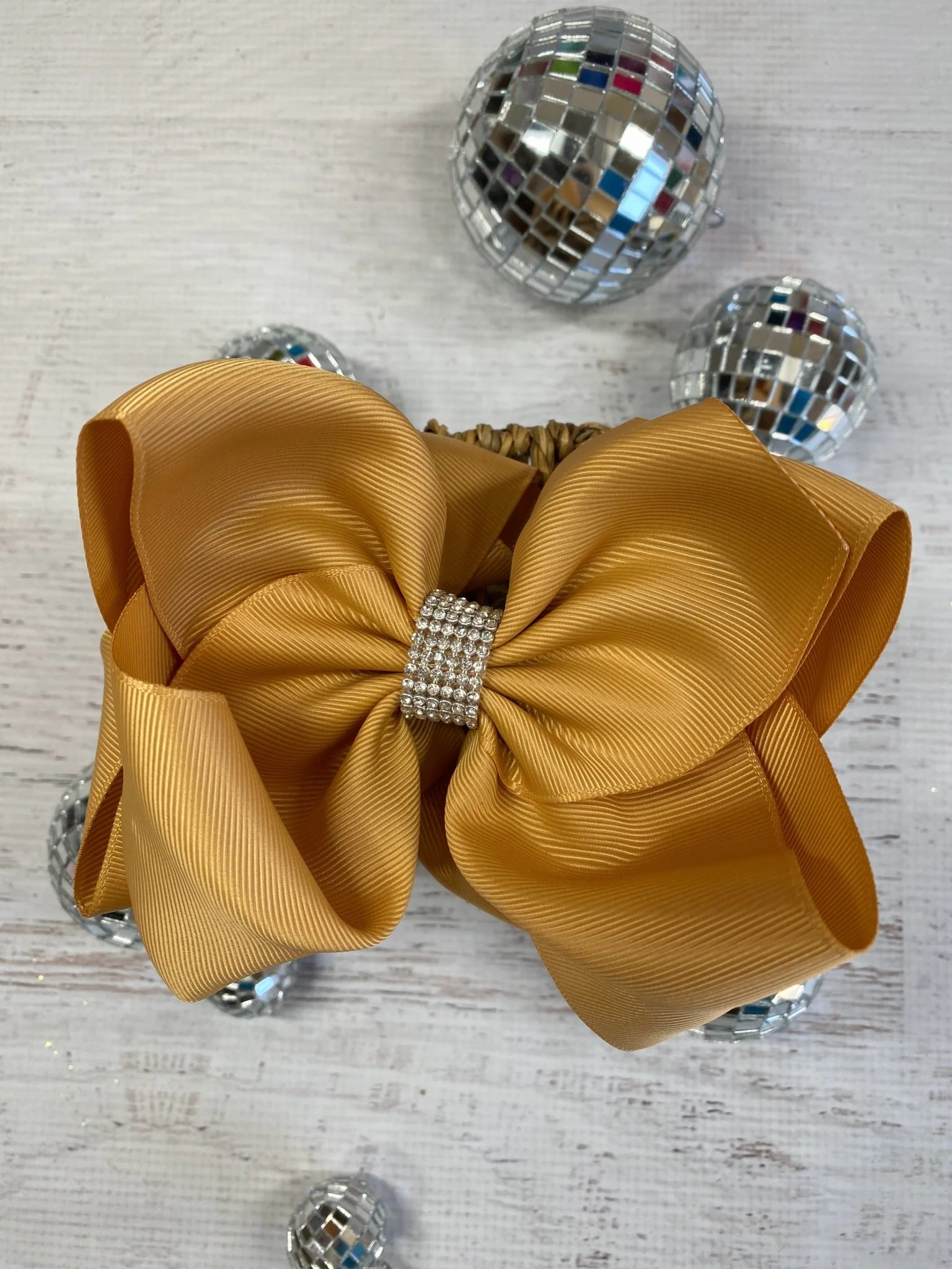 5.5" Oversize Rhinestone Center Knot Hair Bow | Alligator or French Clip - Image 47