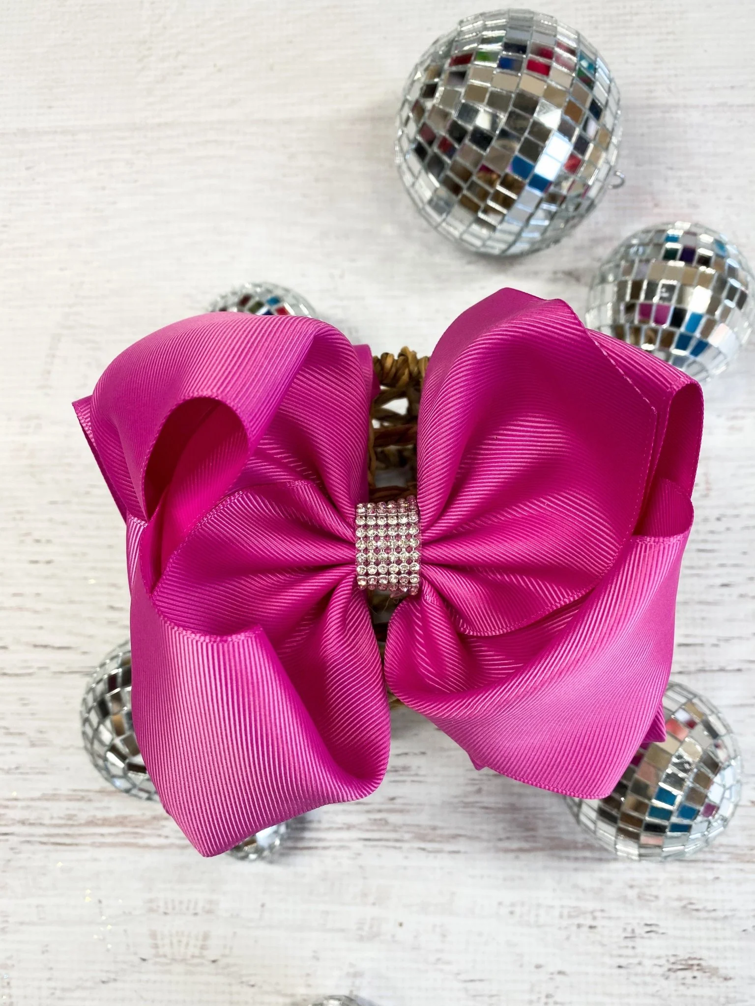 5.5" Oversize Rhinestone Center Knot Hair Bow | Alligator or French Clip - Image 48