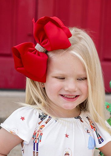 5.5" Oversize Rhinestone Center Knot Hair Bow | Alligator or French Clip - Image 52