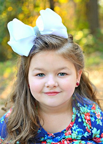 5.5" Oversize Rhinestone Center Knot Hair Bow | Alligator or French Clip - Image 56