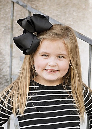 5.5" Oversize Rhinestone Center Knot Hair Bow | Alligator or French Clip - Image 7
