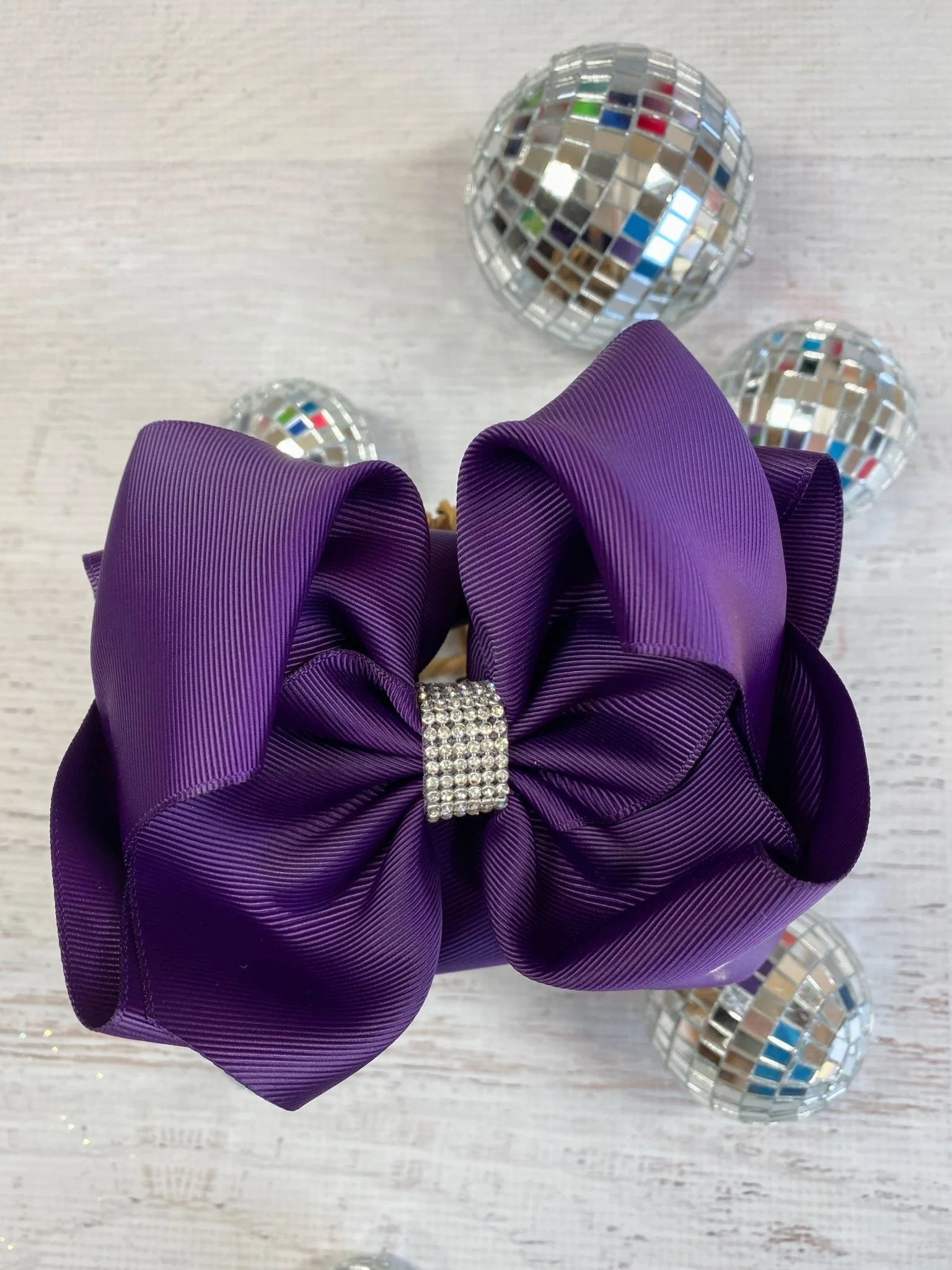 5.5" Oversize Rhinestone Center Knot Hair Bow | Alligator or French Clip - Image 83
